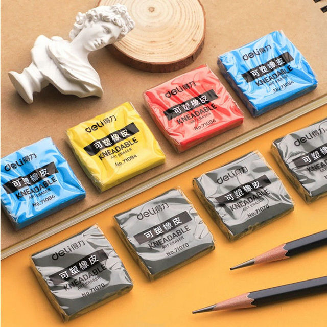 6pcs/set Quality Kneadable Eraser Pack Art Supplies Sketch Drawing
